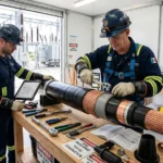 154 kV kablo başlığı yapımında temizlik ve nem kontrolü sağlayan yüksek gerilim montaj ekibi