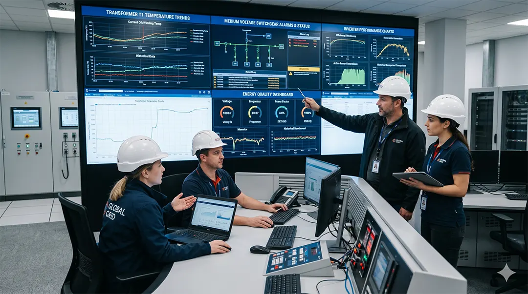 SCADA verileriyle trafo, hücre ve inverter izleme yapan enerji otomasyon ekibi