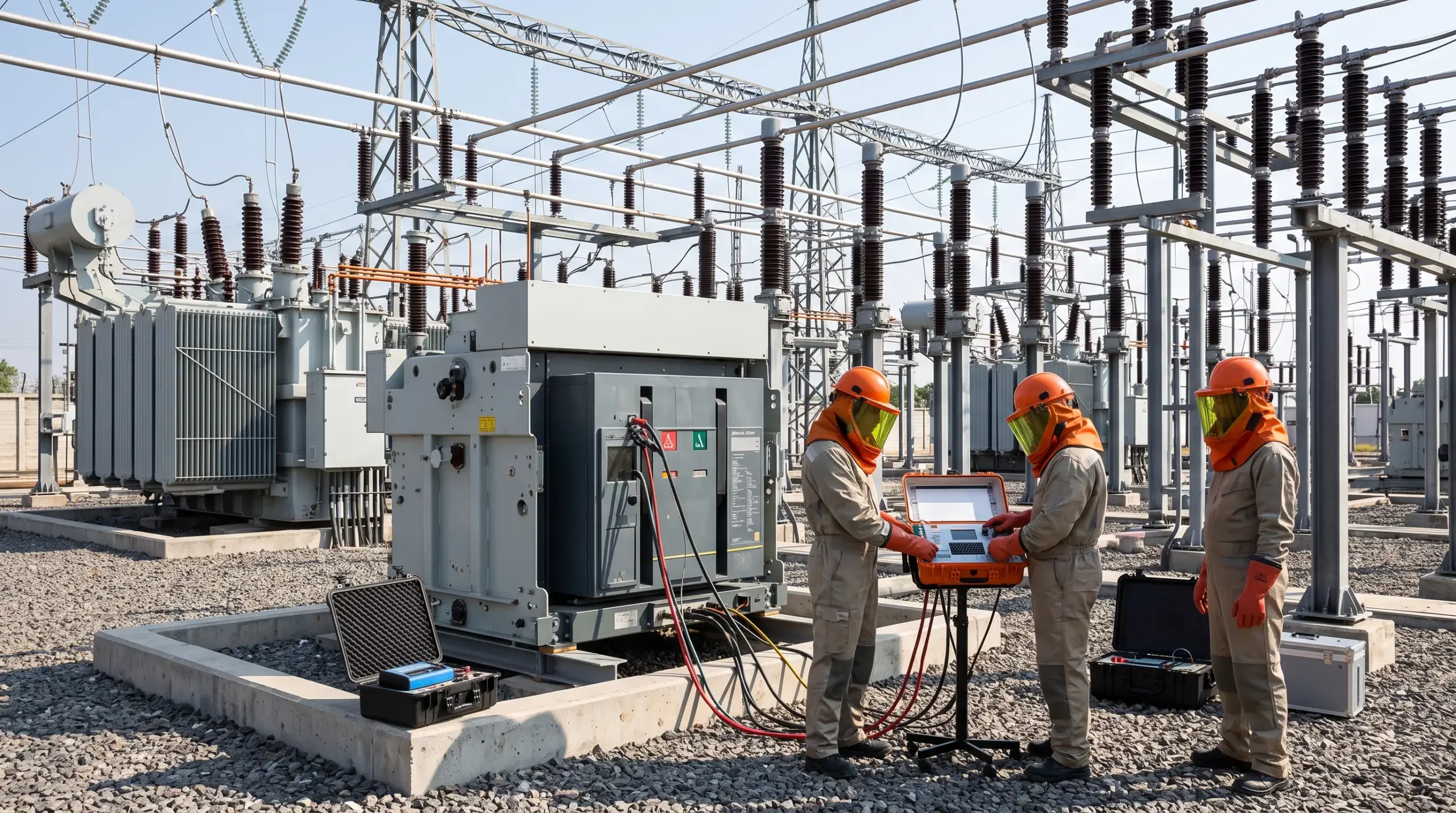 Yüksek gerilim şalt sahası bakım ve elektriksel test çalışmaları