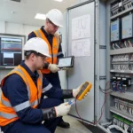 Akım trafosu ve gerilim trafosu sekonder devre kontrolleri yapan elektrik mühendisleri